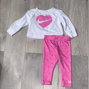 Nike Pink Leggings Set Girls 12 mos